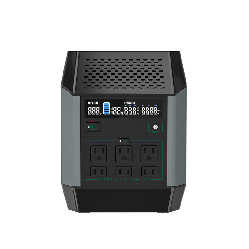 1000w de navulbare Draagbare Zonneopslag van de Krachtcentralelifepo4 Batterij voor het Kamperen