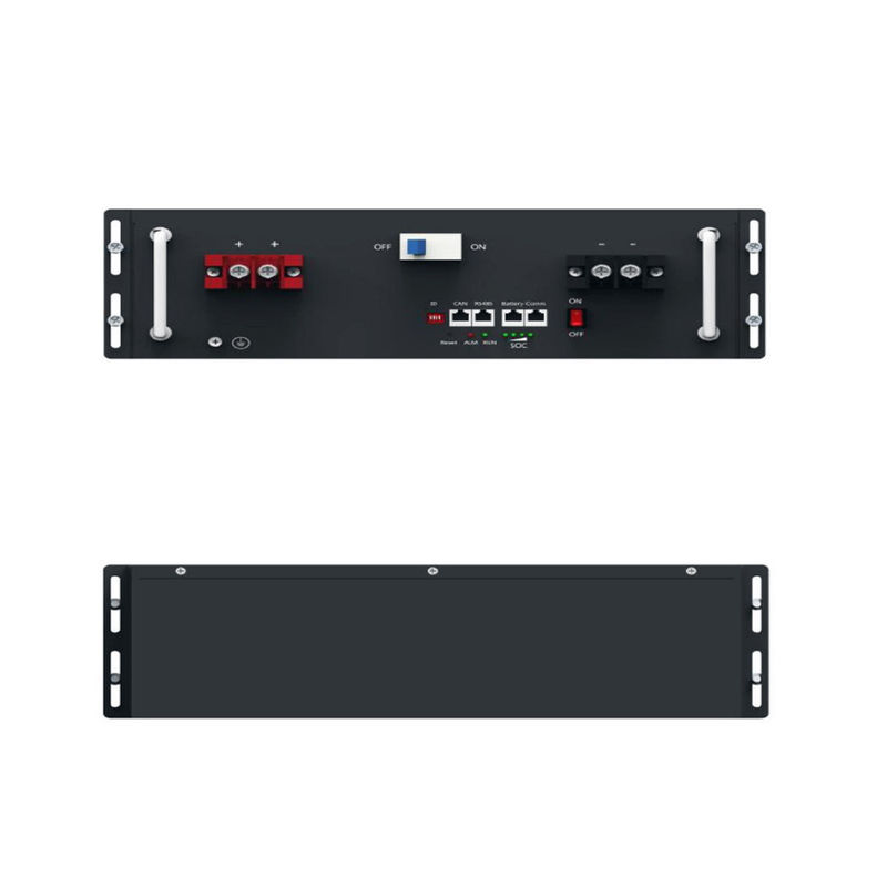 Het rek zet Zonnebatterij5kwh 51.2V 100Ah Lithium Ion Server Rack Battery LiFePO4 op