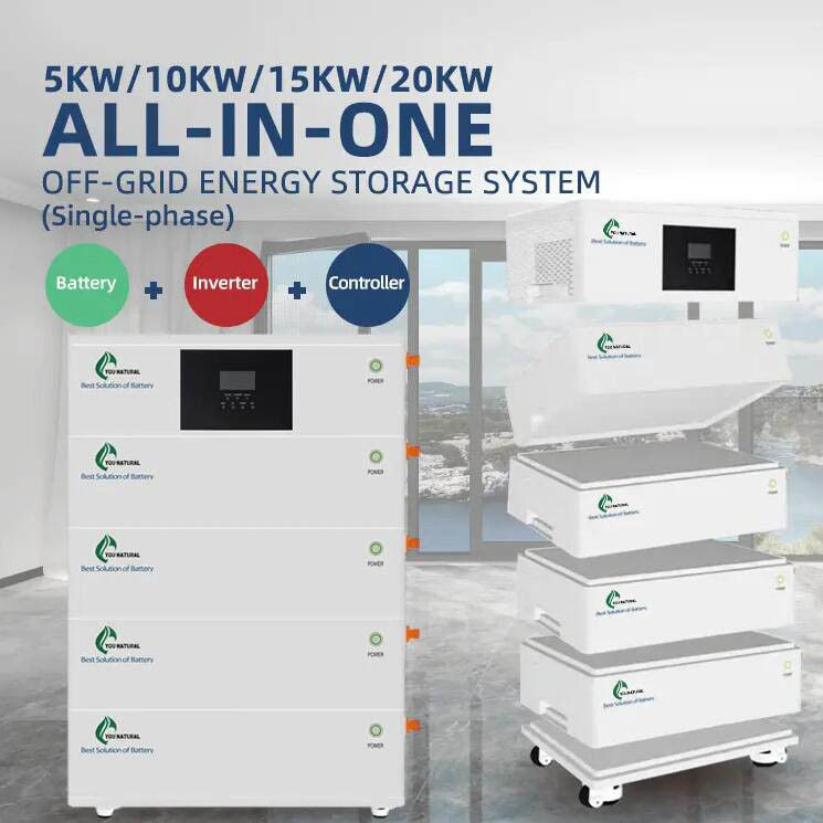 Van Net 5 aan Navulbare het Lithiumbatterij 400ah van 20kWh allen in Één Zonnebatterijsysteem