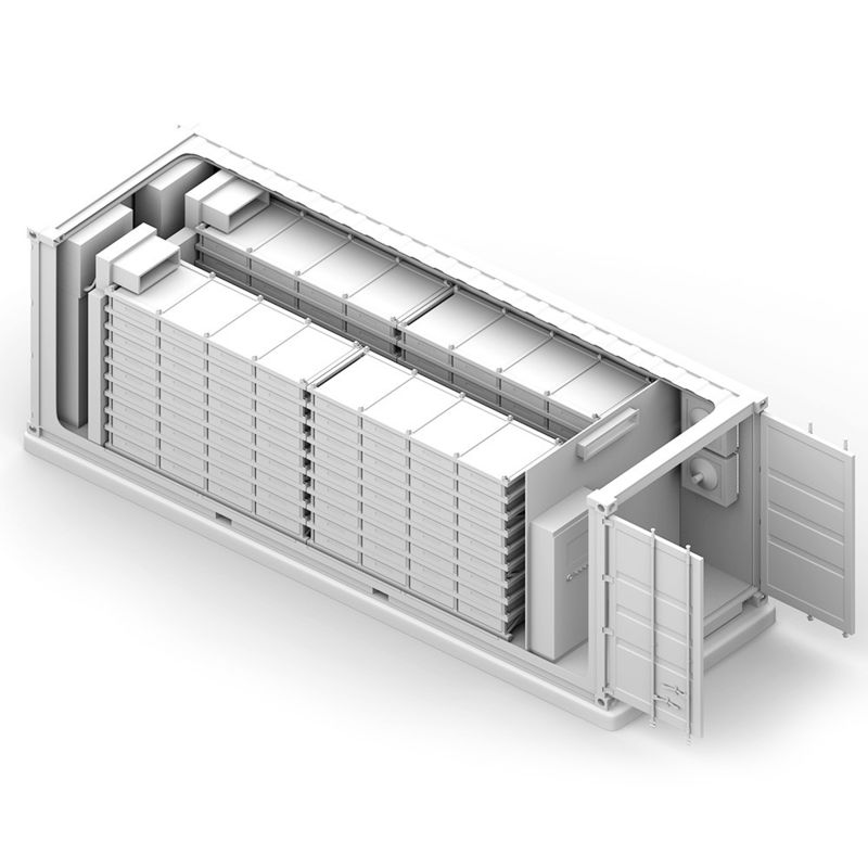 Hoogspanning 500KW 1mwh Zonnebatterij Energieopslagsystemen Industrieel 1MW Container BESS Commerciële Container